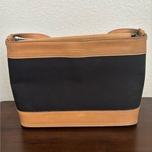 kate spade Black and Tan Leather-Trim Shoulder Bag